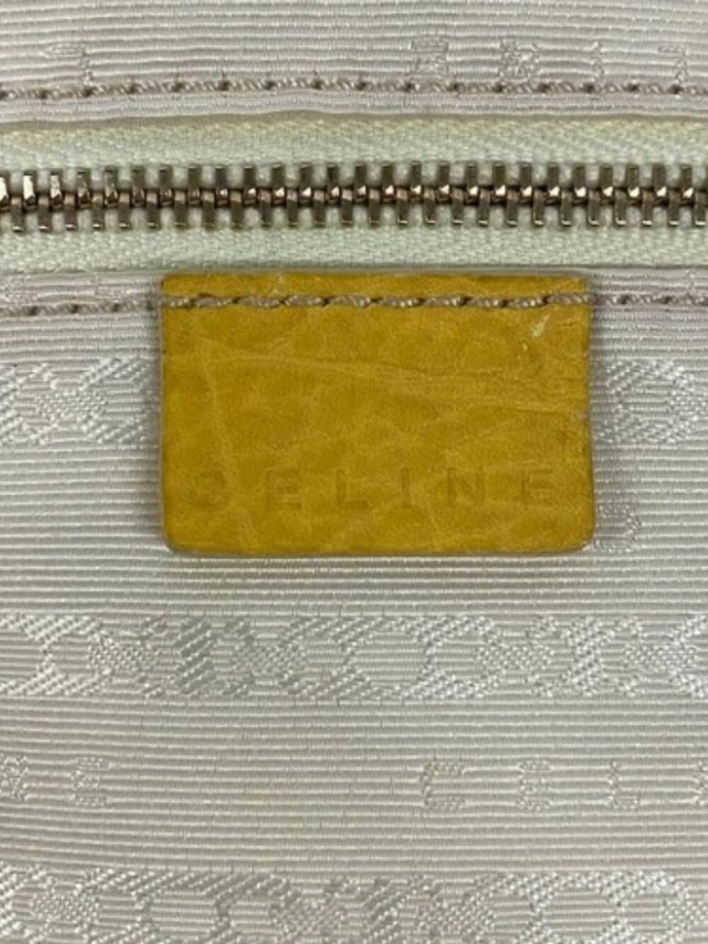 CELINE Lille - Beige Yellow Canvas Leather Tote Bag - Picture 9 of 16